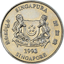 Coin, Singapore, 20 Cents, 1993