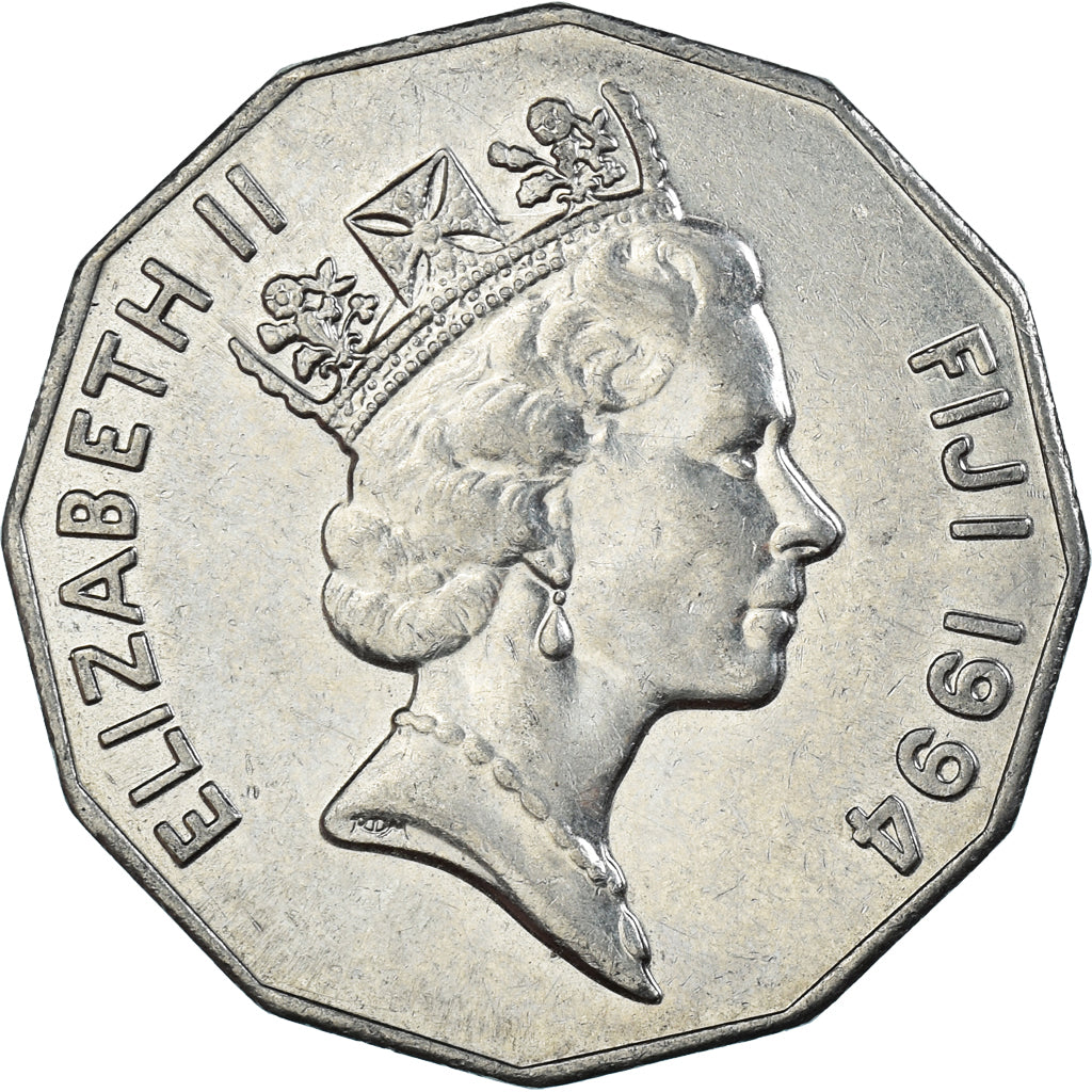 Coin, Fiji, 50 Cents, 1994