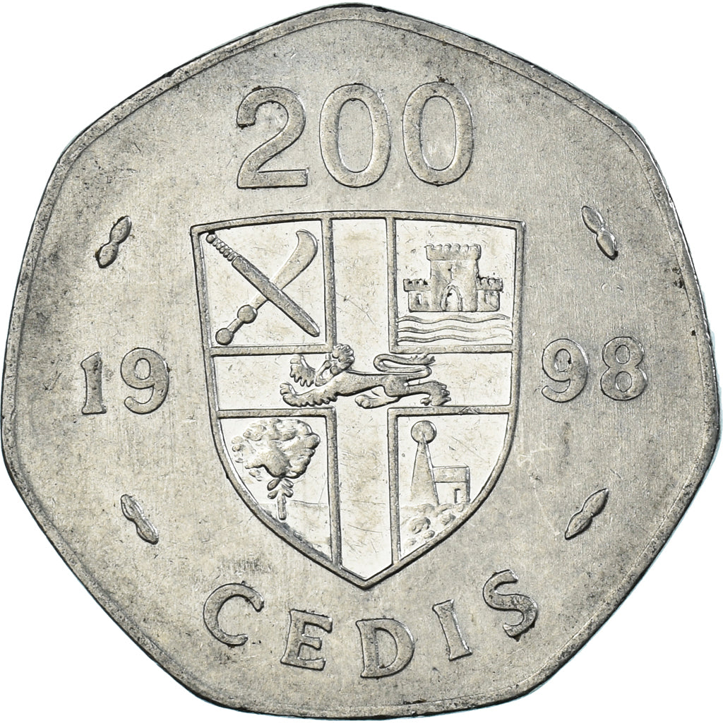 Moneda, Ghana, 200 Cedis, 1998