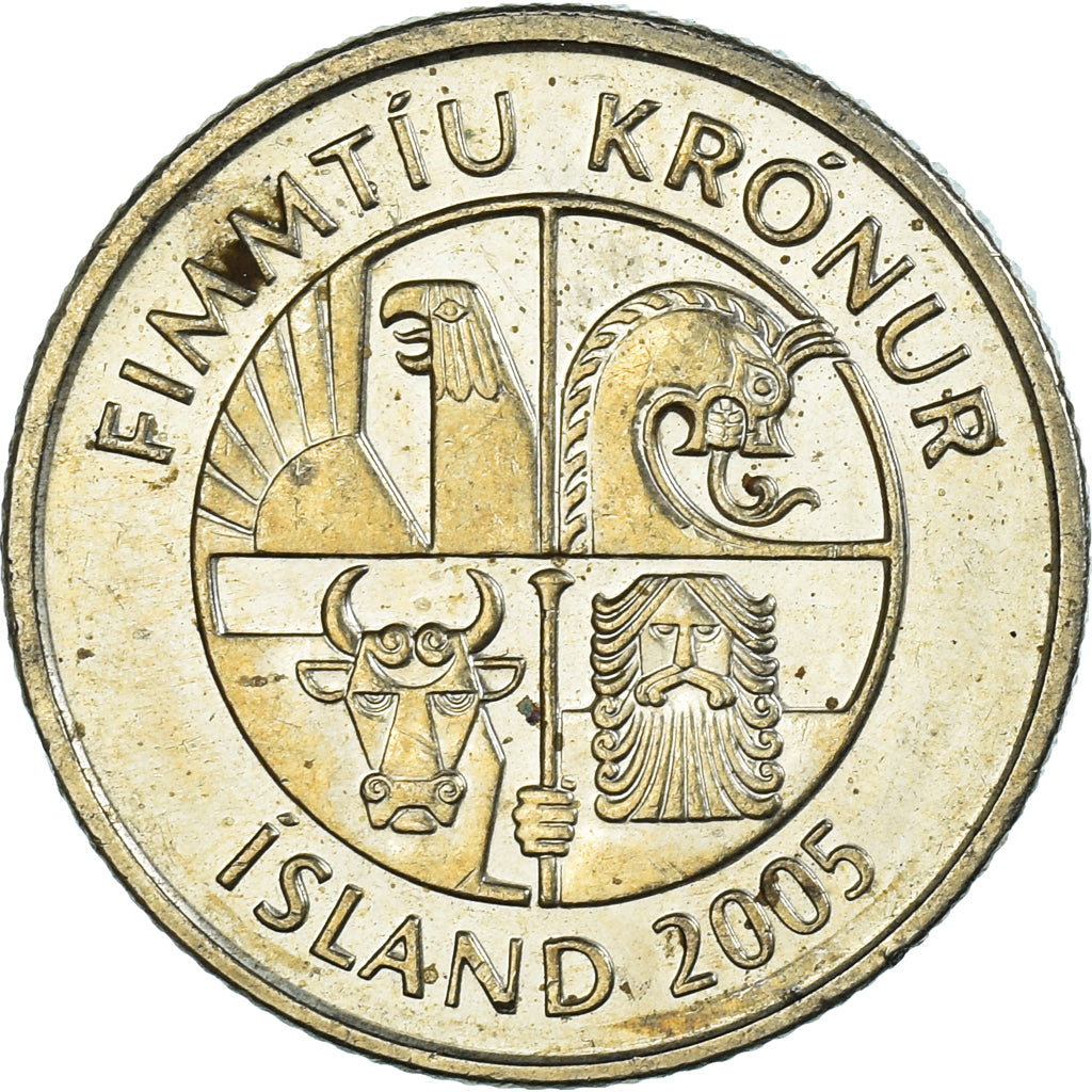 Monnaie, Islande, 50 Kronur, 2005