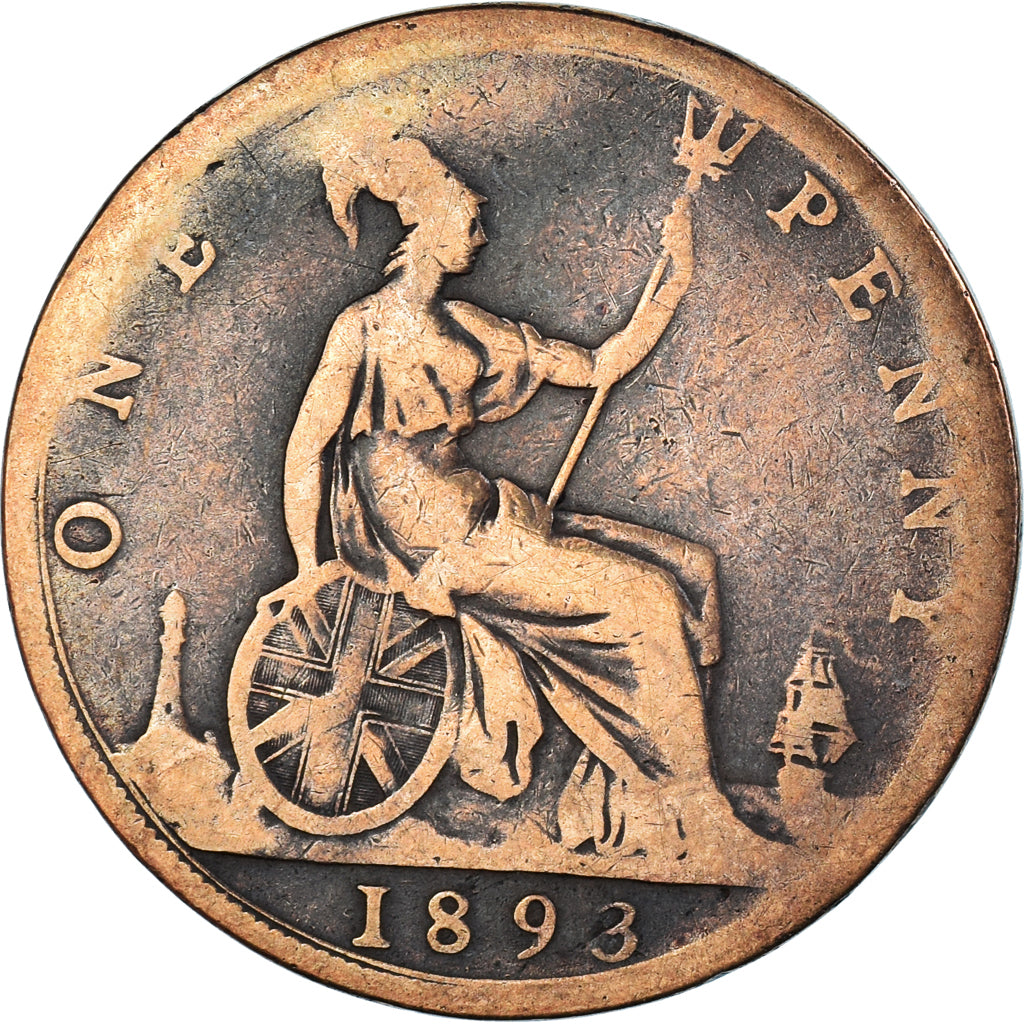 Monnaie, Grande-Bretagne, Penny, 1893