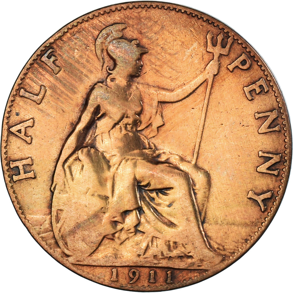 Moneta, Wielka Brytania, 1/2 Penny, 1911