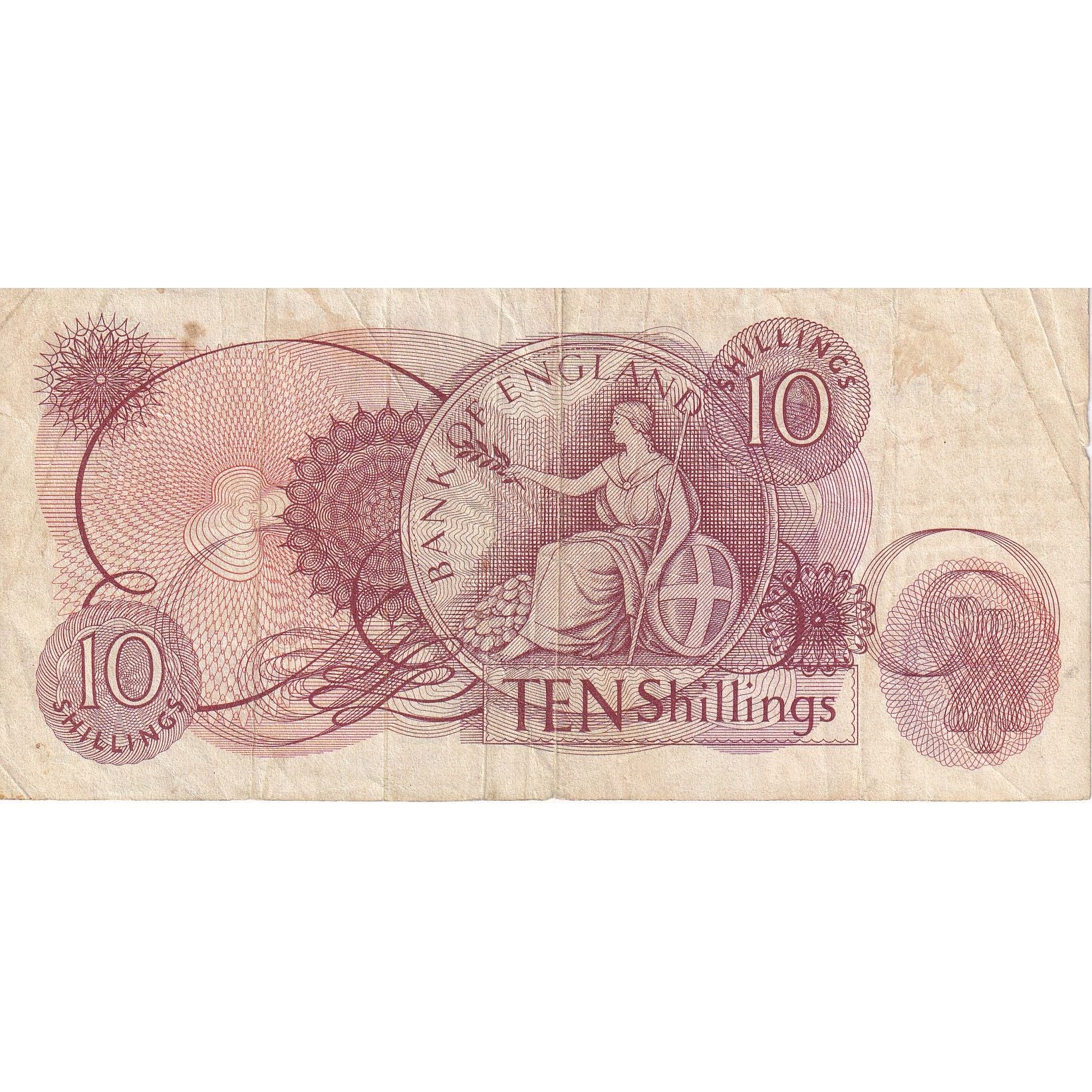 Great Britain, 10 Shillings, KM:373b, VF(30-35)