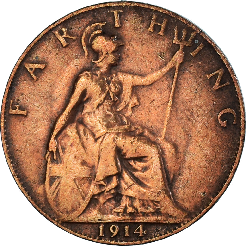 Monnaie, Grande-Bretagne, Farthing, 1914