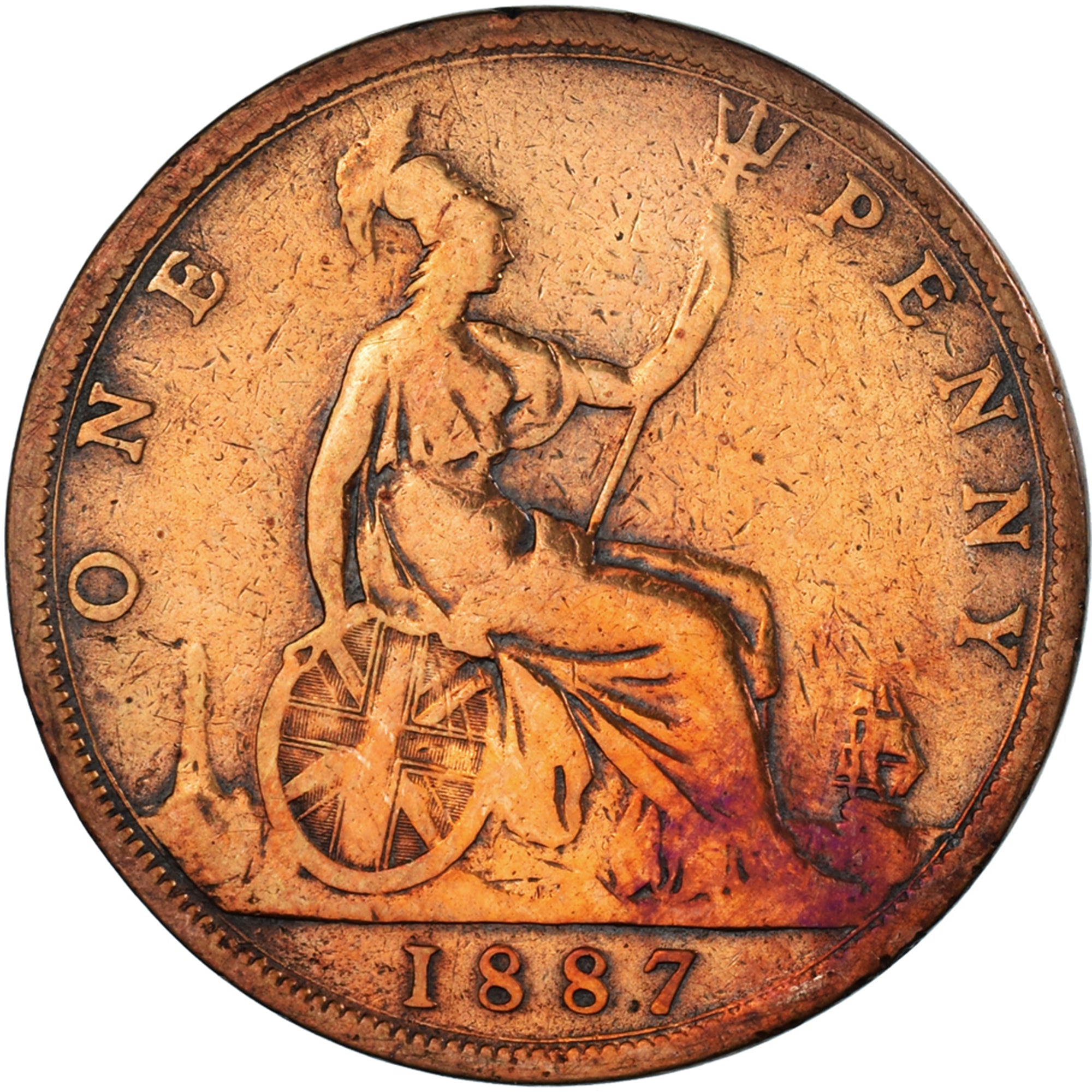 Coin, Great Britain, Penny, 1887