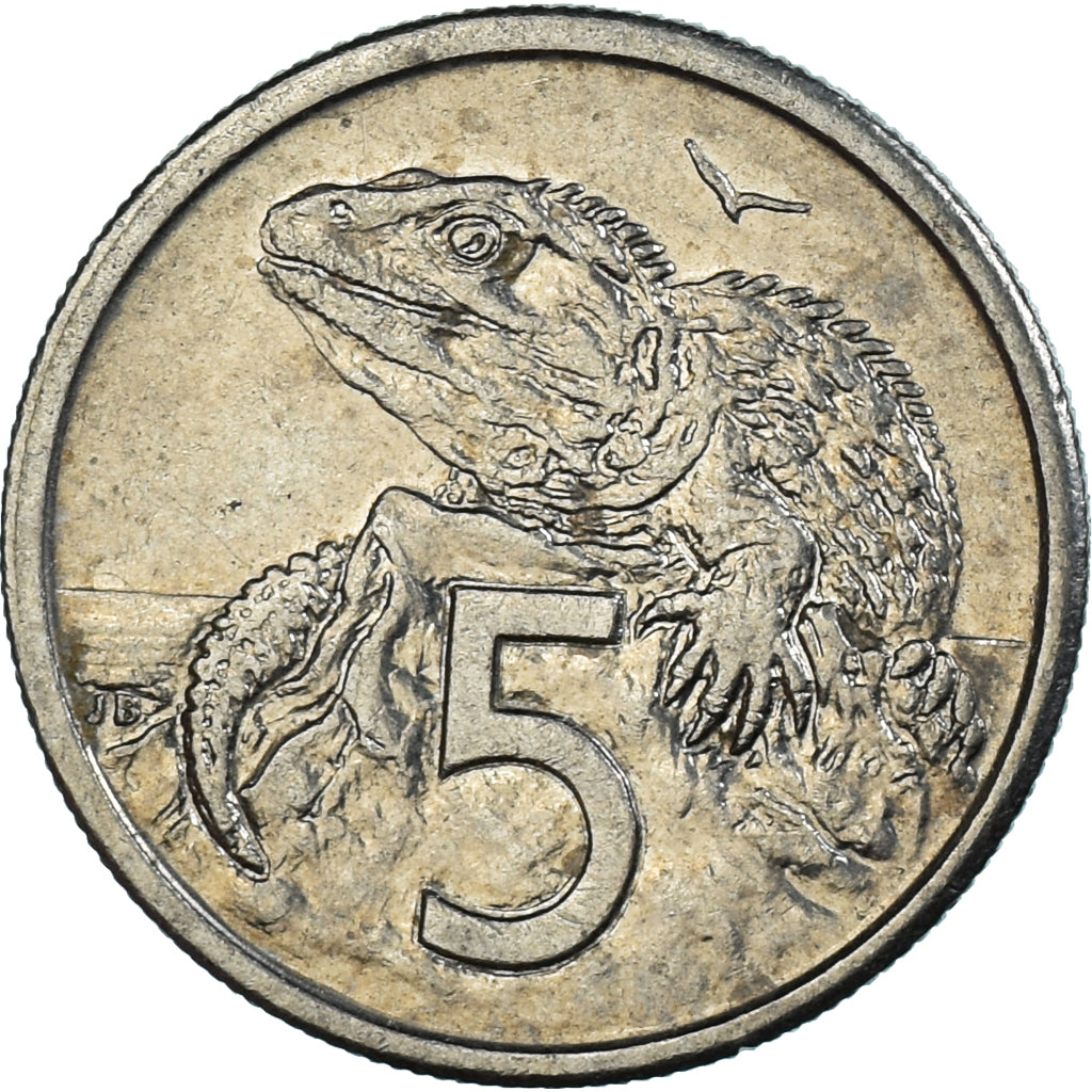 Coin, New Zealand, 5 Cents, 1982