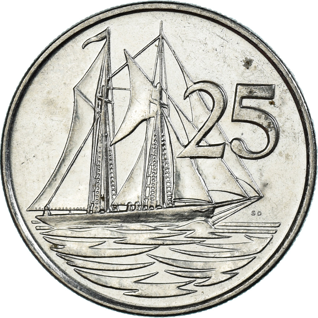 Moneta, Isole Cayman, 25 Cents, 1992