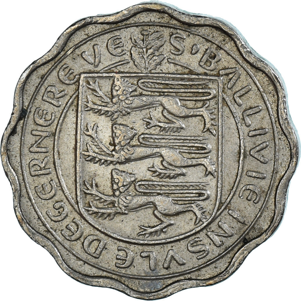 Munten, Guernsey, 3 Pence, 1959