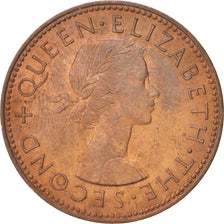 New Zealand, Elizabeth II, 1/2 Penny, 1963, AU(55-58), Bronze, KM:23.2