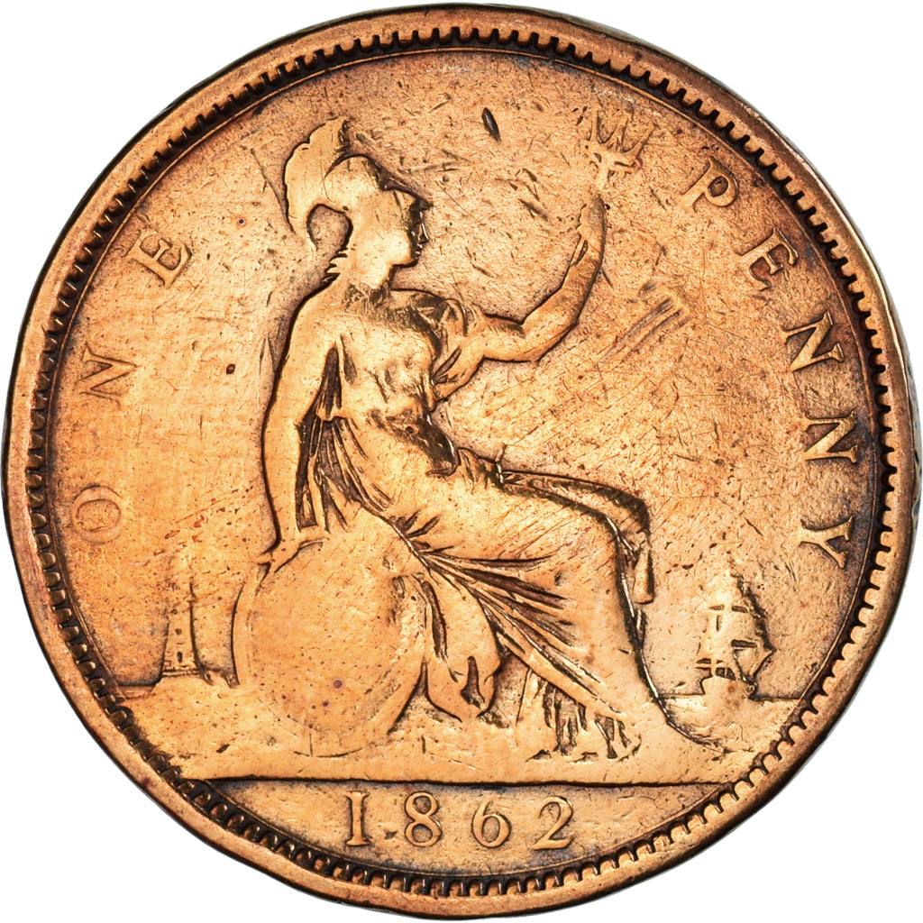 Munten, Groot Bretagne, Penny, 1862