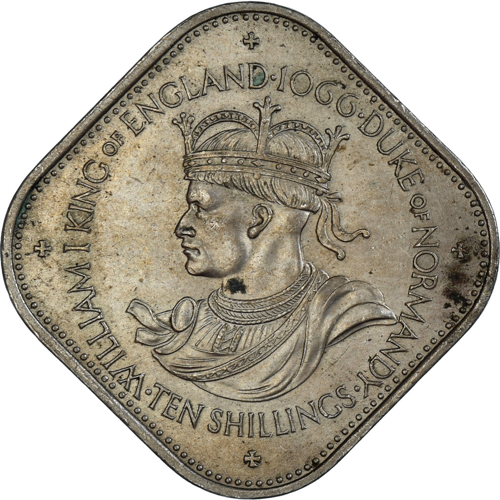 Munten, Guernsey, 10 Shilling, 1966