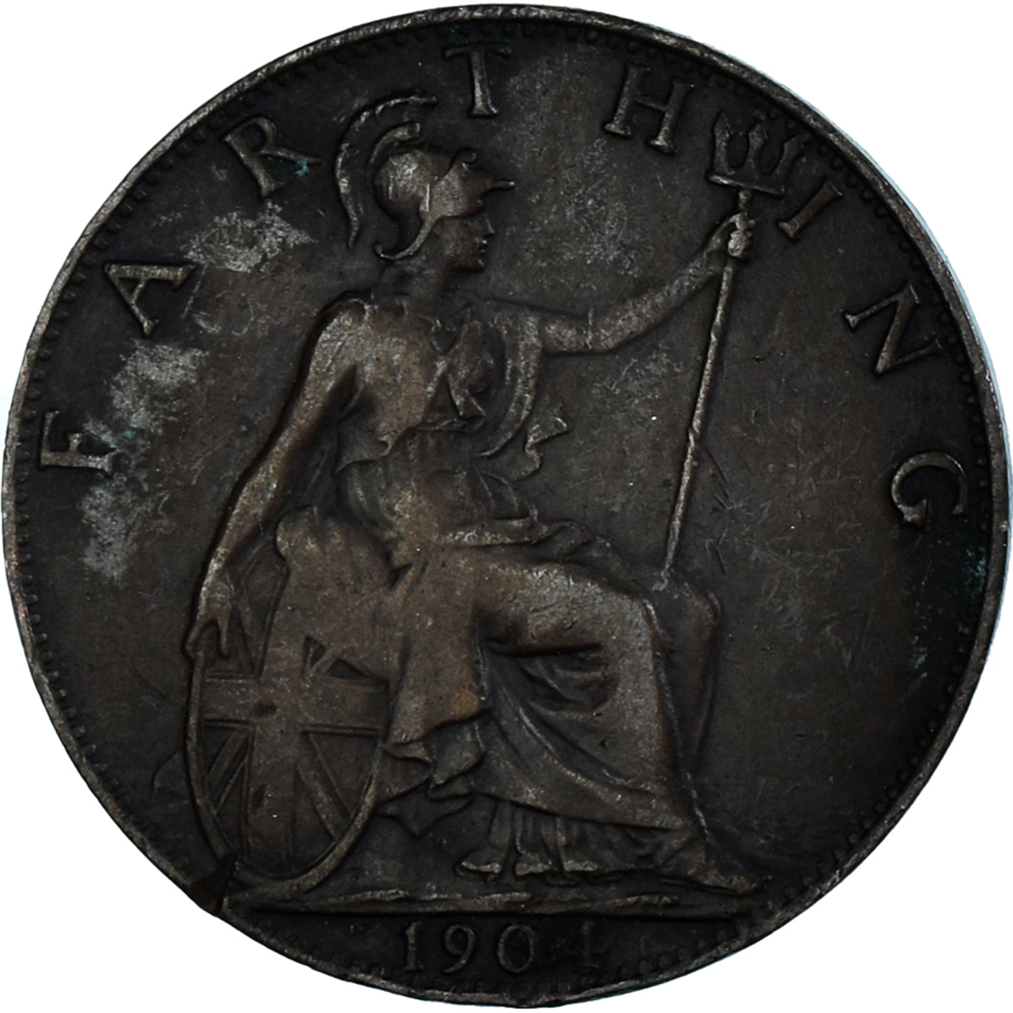 Wielka Brytania, Farthing, 1904, Brązowy, EF(40-45)