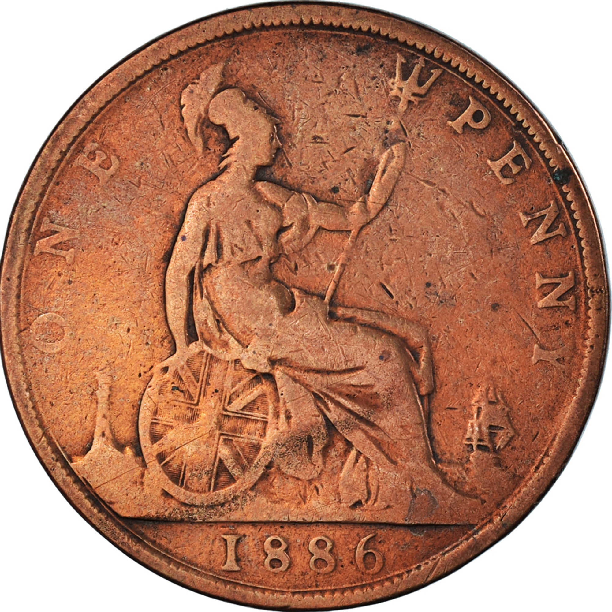 Münze, Großbritannien, Penny, 1886