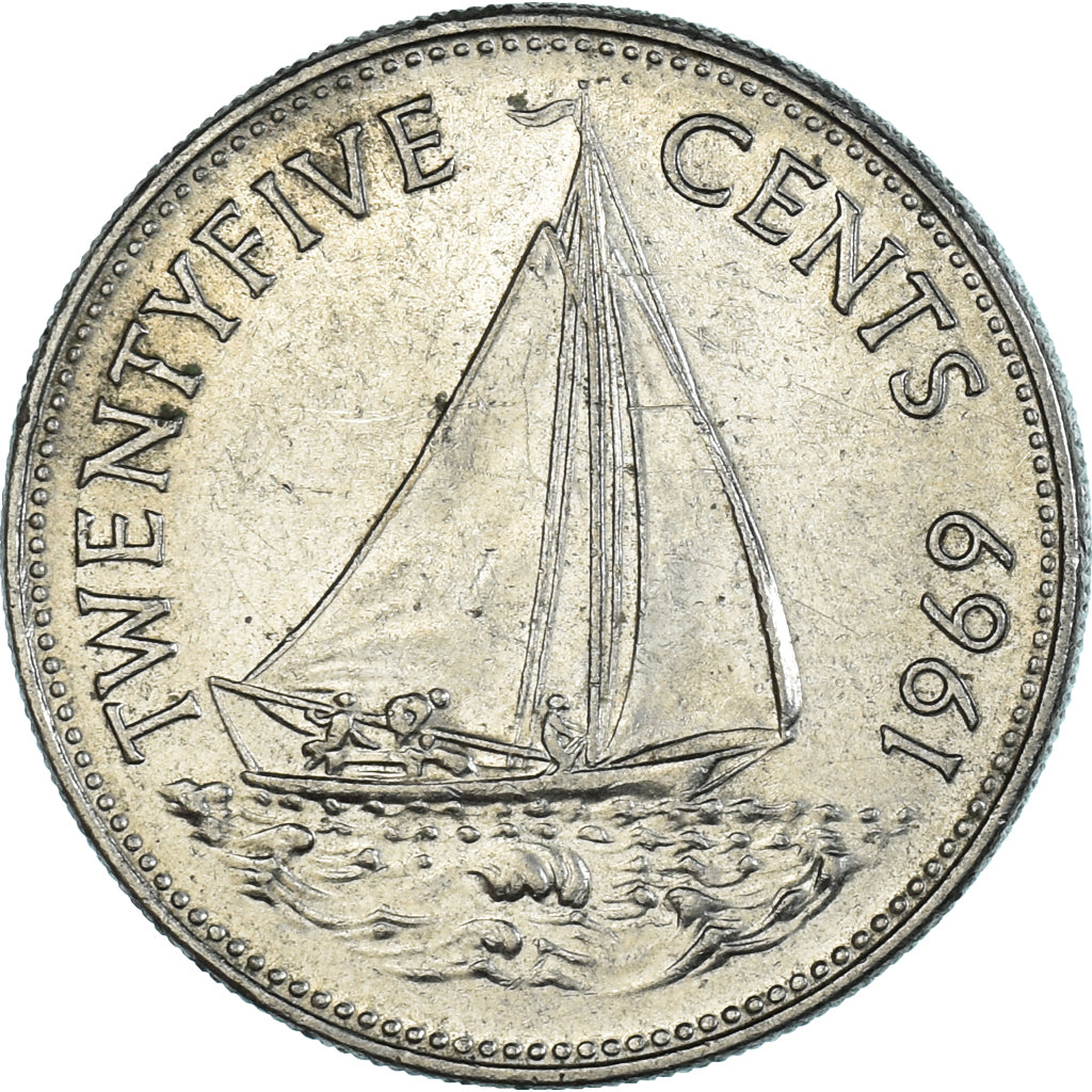 Münze, Bahamas, 25 Cents, 1969