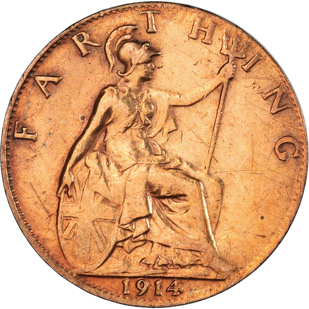 Monnaie, Grande-Bretagne, Farthing, 1914