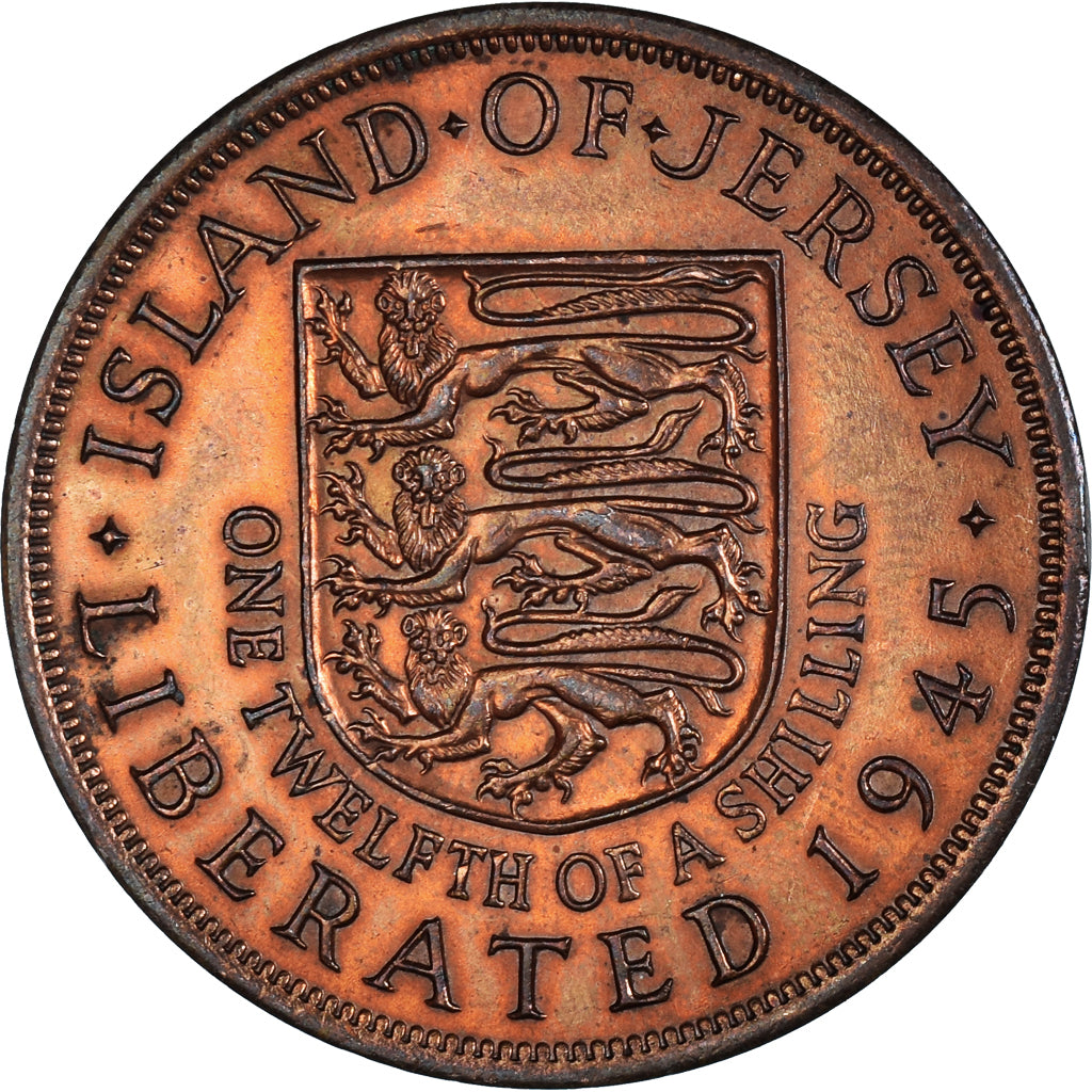 Coin, Jersey, 1/12 Shilling, 1945