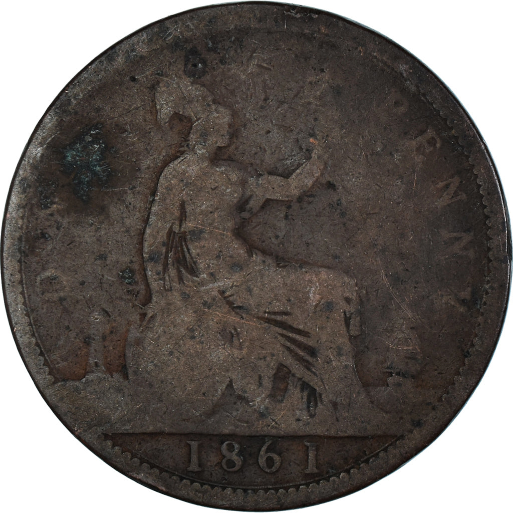 Monnaie, Grande-Bretagne, Penny, 1861