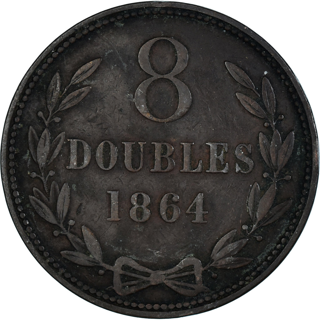 Coin, Guernsey, 8 Doubles, 1864