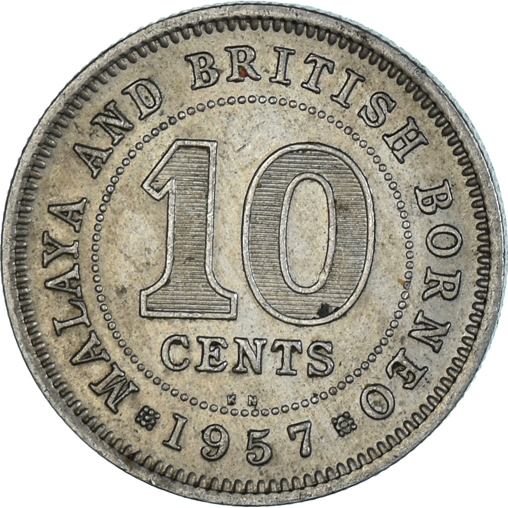 Münze, MALAYA & BRITISH BORNEO, 10 Cents, 1957