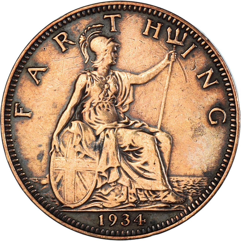 Monnaie, Grande-Bretagne, Farthing, 1934