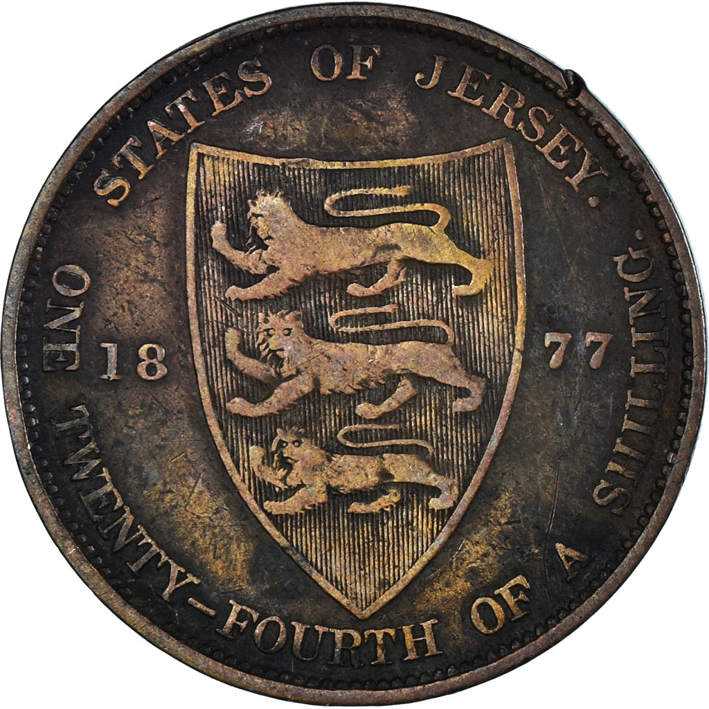 Coin, Jersey, 1/24 Shilling, 1877