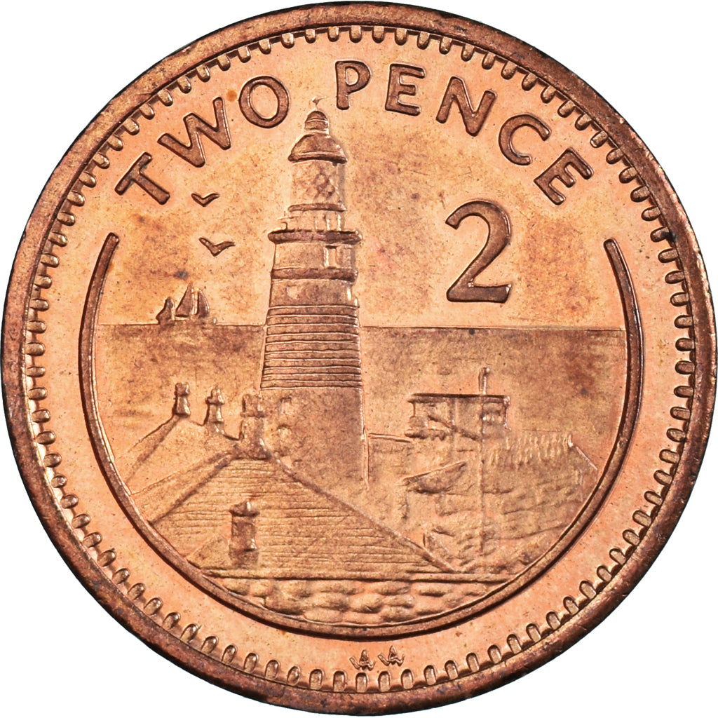 Gibraltar, 2 Pence, 1995