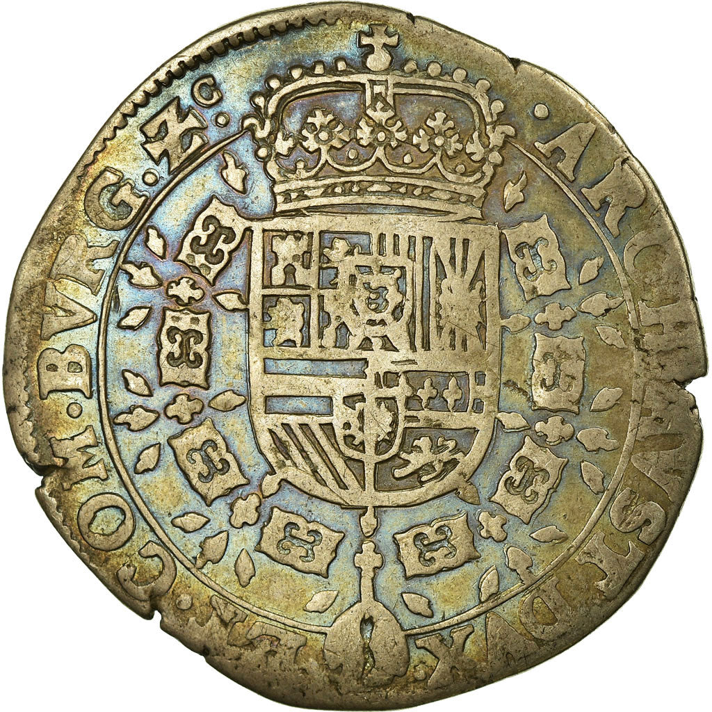 FRENCH STATES, BURGUNDY, Philip IV, 1/4 Ducaton, 1622, Dôle, EF(40-45), Silver