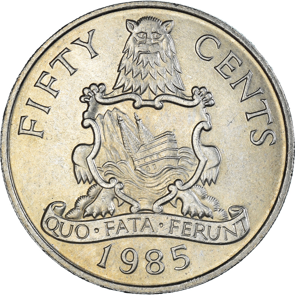 Moneta, Bermuda, 50 Cents, 1985