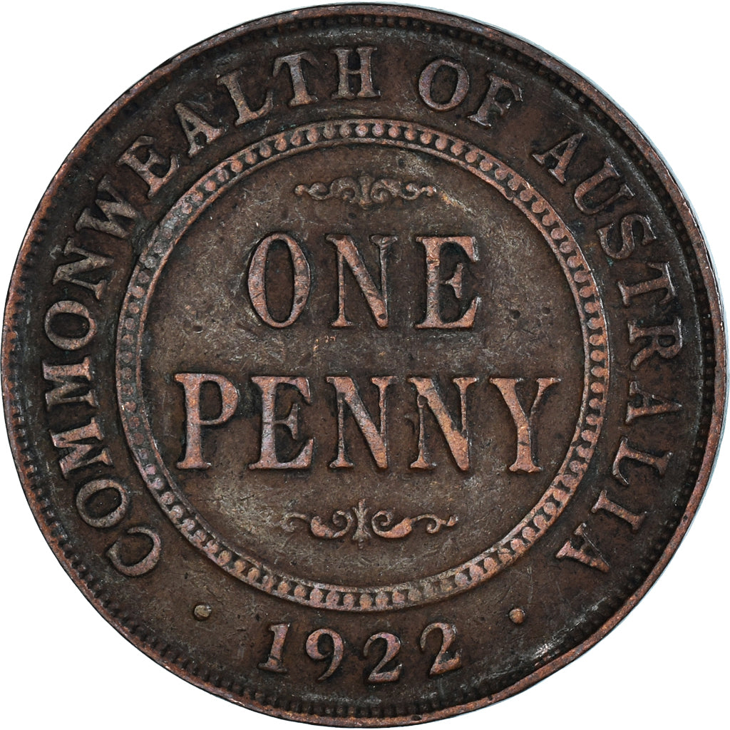Coin, Australia, Penny, 1922