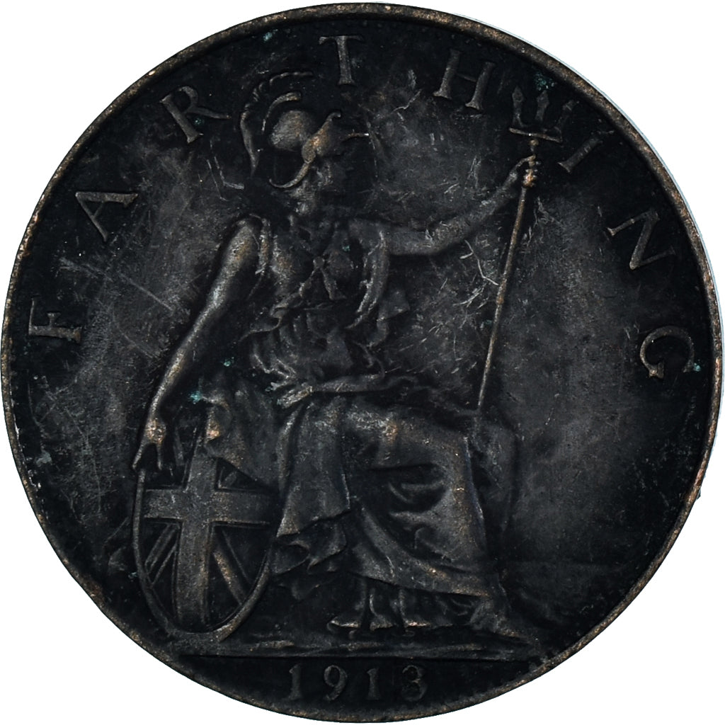 Monnaie, Grande-Bretagne, Farthing, 1913
