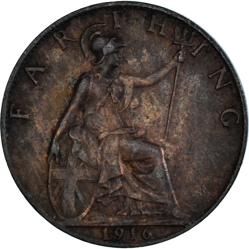Munten, Groot Bretagne, Farthing, 1916