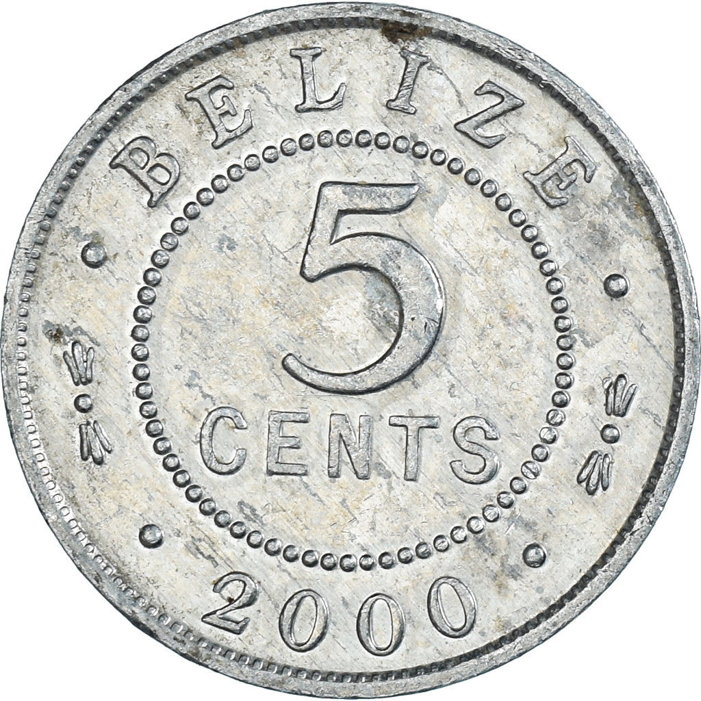 Coin, Belize, 5 Cents, 2000