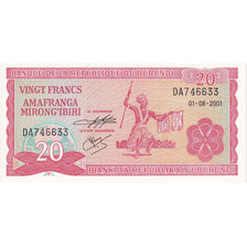 Burundi, 20 Francs, 2001, 2001-08-01, KM:27d, FDS