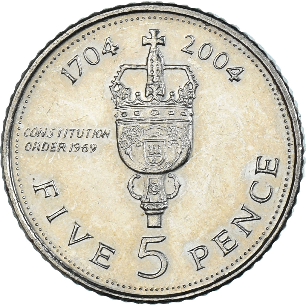 Coin, Gibraltar, 5 Pence, 2004
