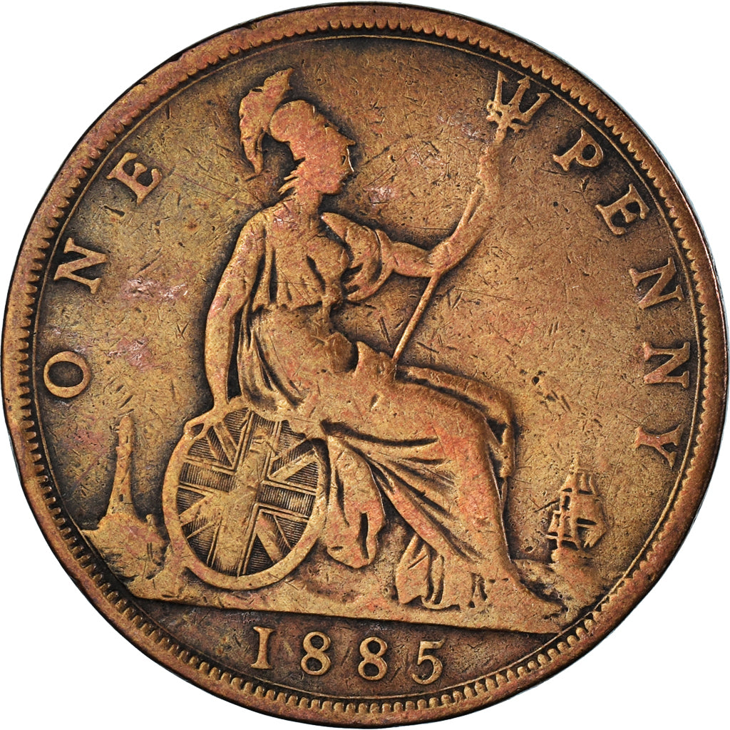 Coin, Great Britain, Penny, 1885