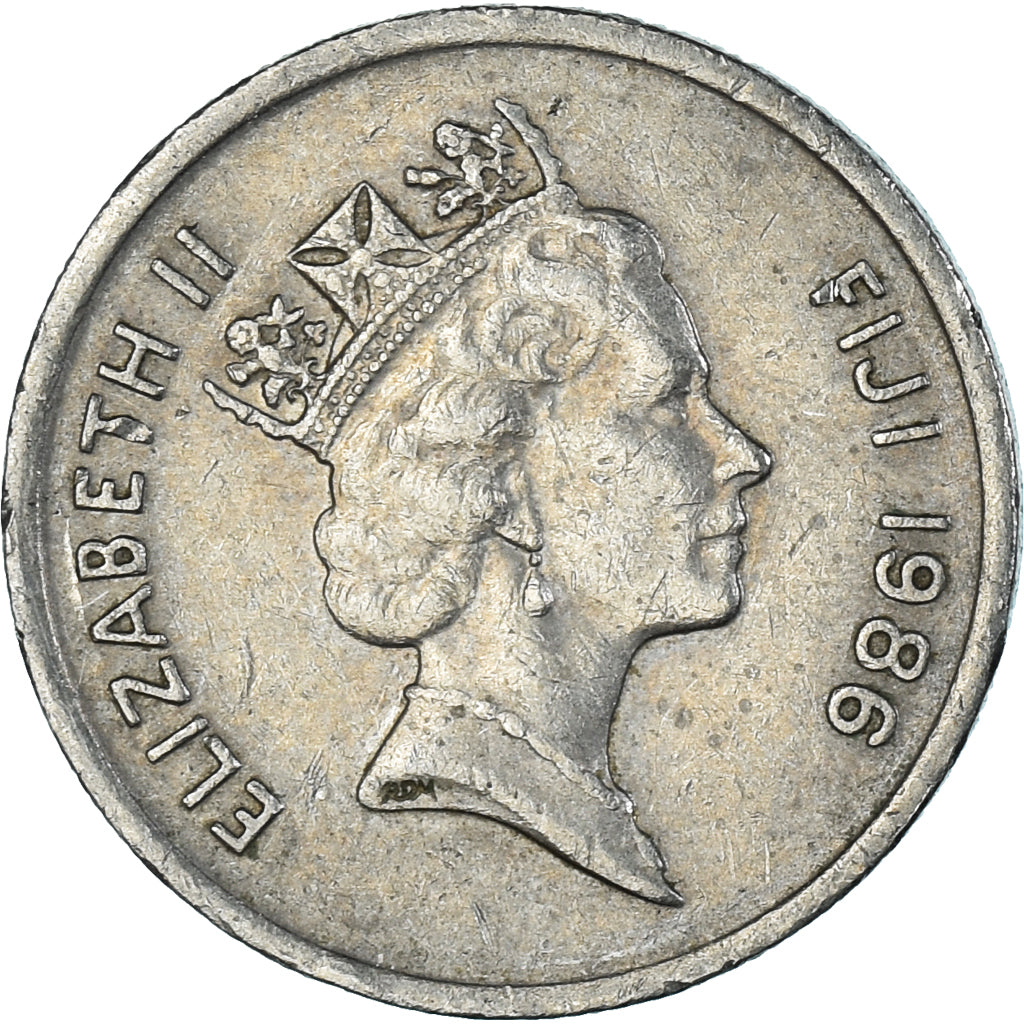 Coin, Fiji, 5 Cents, 1986