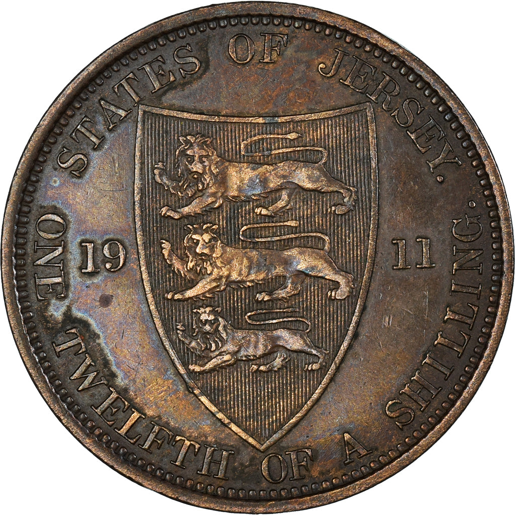 Coin, Jersey, 1/12 Shilling, 1911