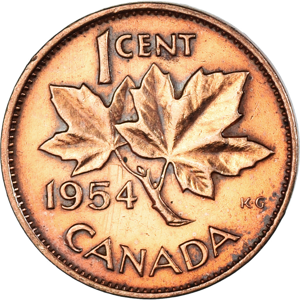 Coin, Canada, Cent, 1954