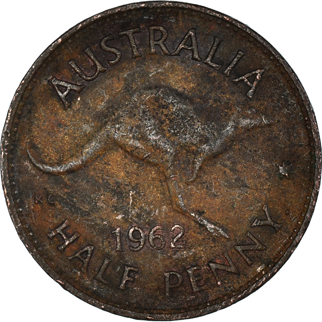 Moneta, Australia, 1/2 Penny, 1962
