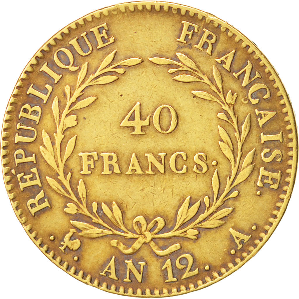 France, Napoléon I, 40 Francs, 1804, Paris, TB+, Gold, KM 652, Gadoury 1080
