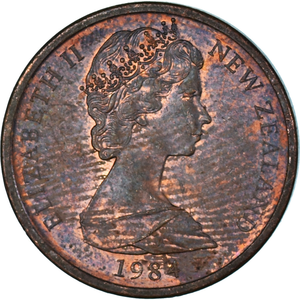 Coin, New Zealand, Cent, 1984