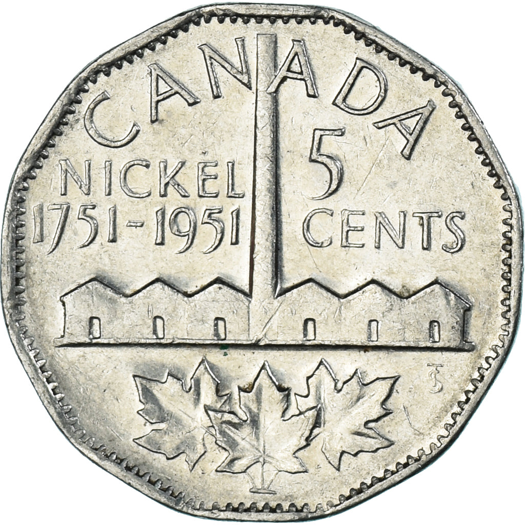 Moneta, Canada, 5 Cents, 1951
