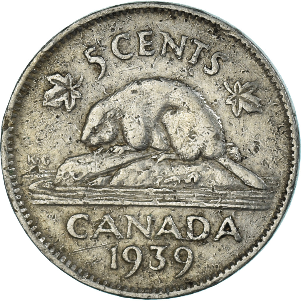 Moneta, Canada, 5 Cents, 1939