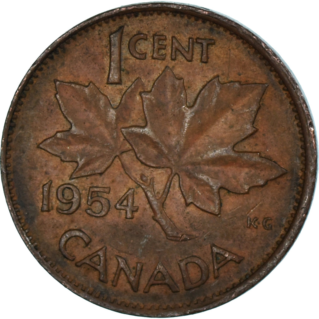Coin, Canada, Cent, 1954