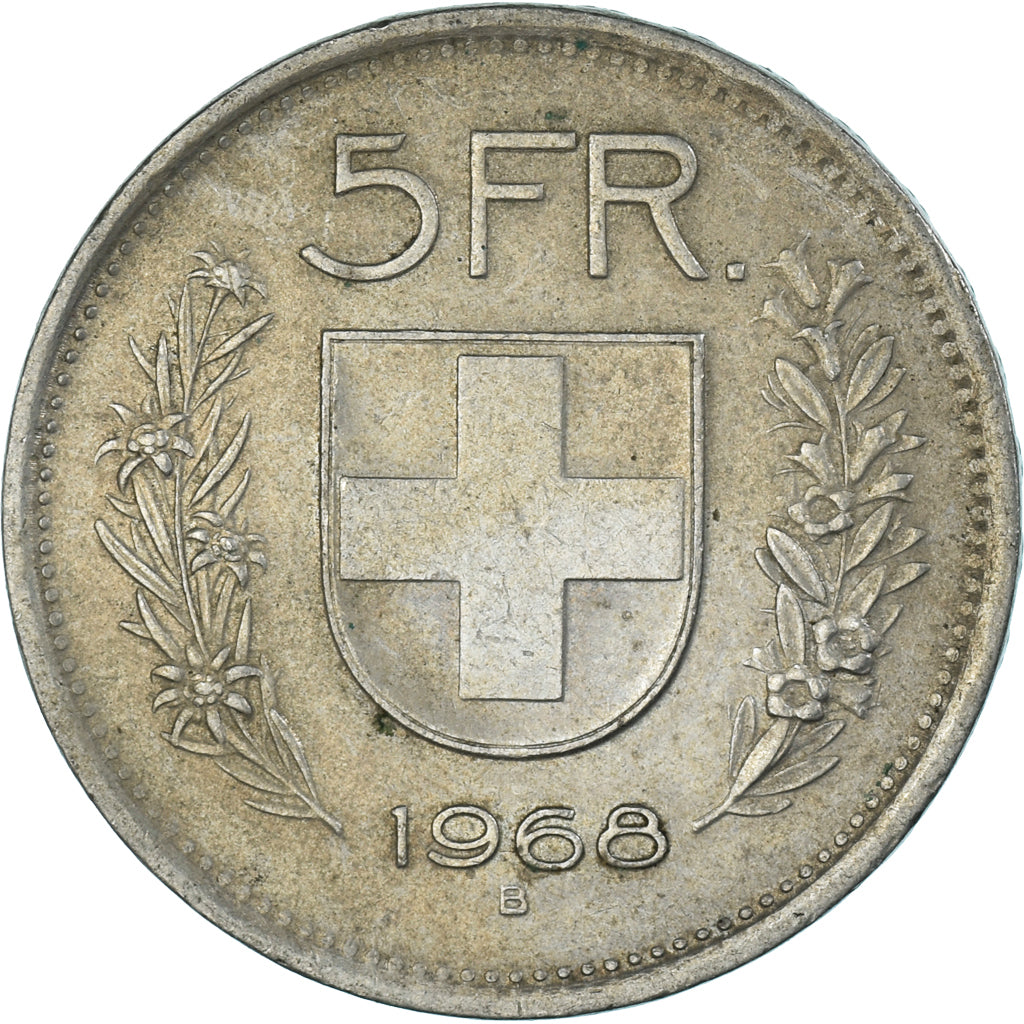 Coin, Switzerland, 5 Francs, 1968