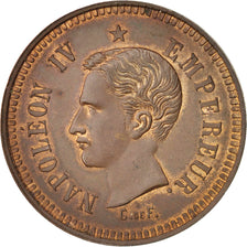 France, Napoléon IV, 10 Centimes, 1874, Brussels, MS(63), Bronze, Gadoury:254