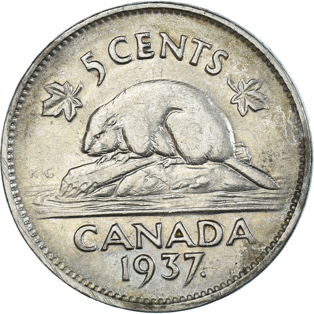 Coin, Canada, 5 Cents, 1937