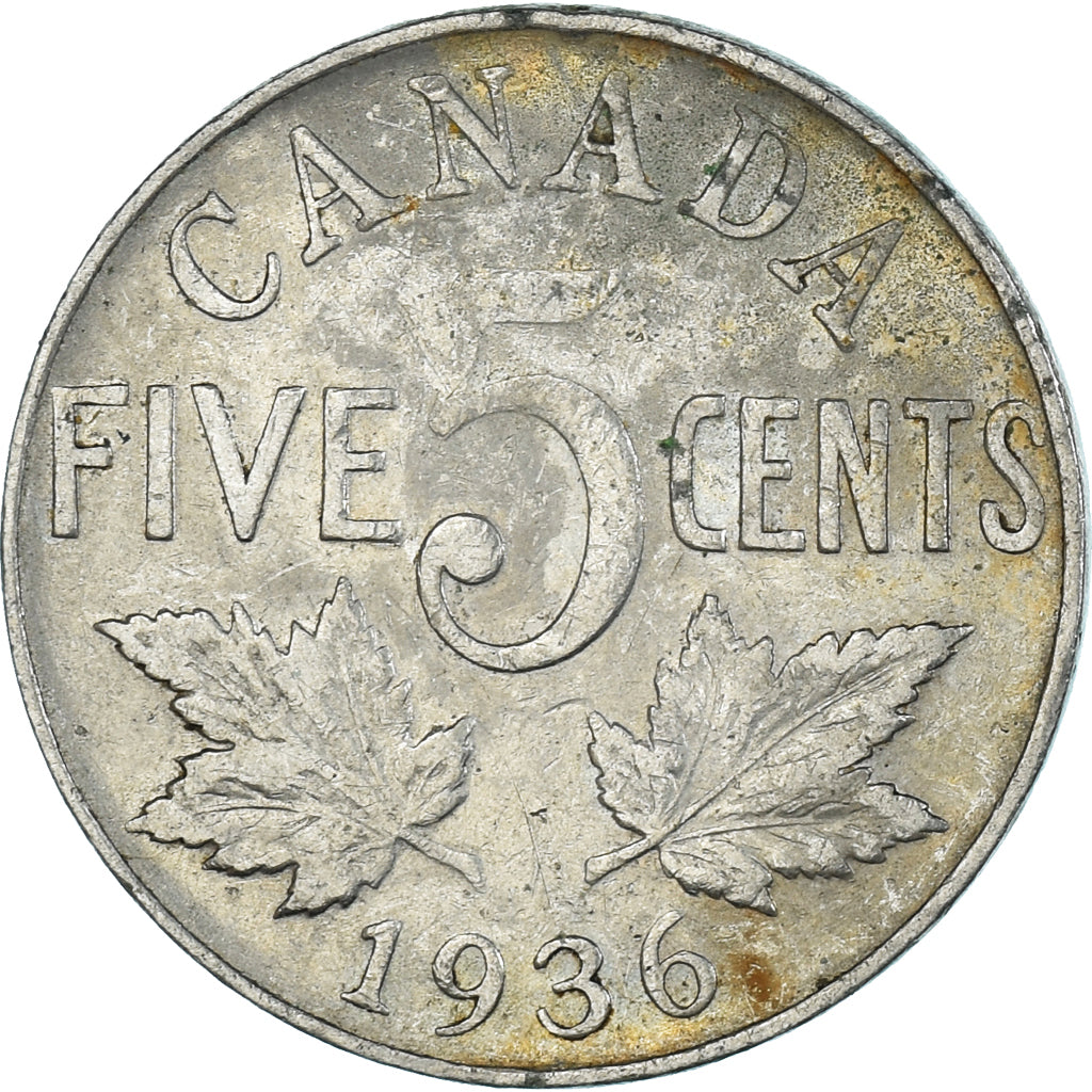 Moneta, Canada, 5 Cents, 1936