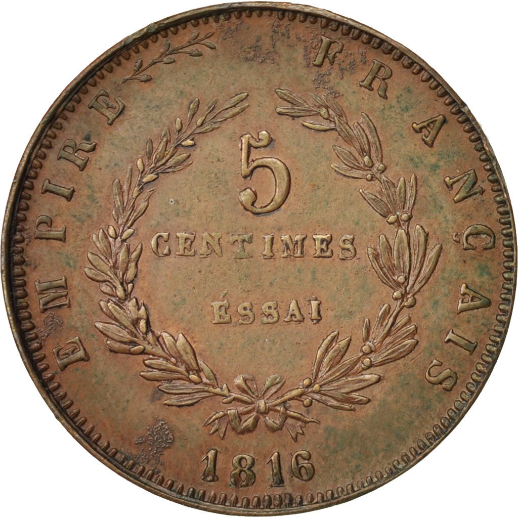 France, 5 Centimes, Napoleon II, 1816, Brussels, MS(60-62), Bronze, Gadoury:133