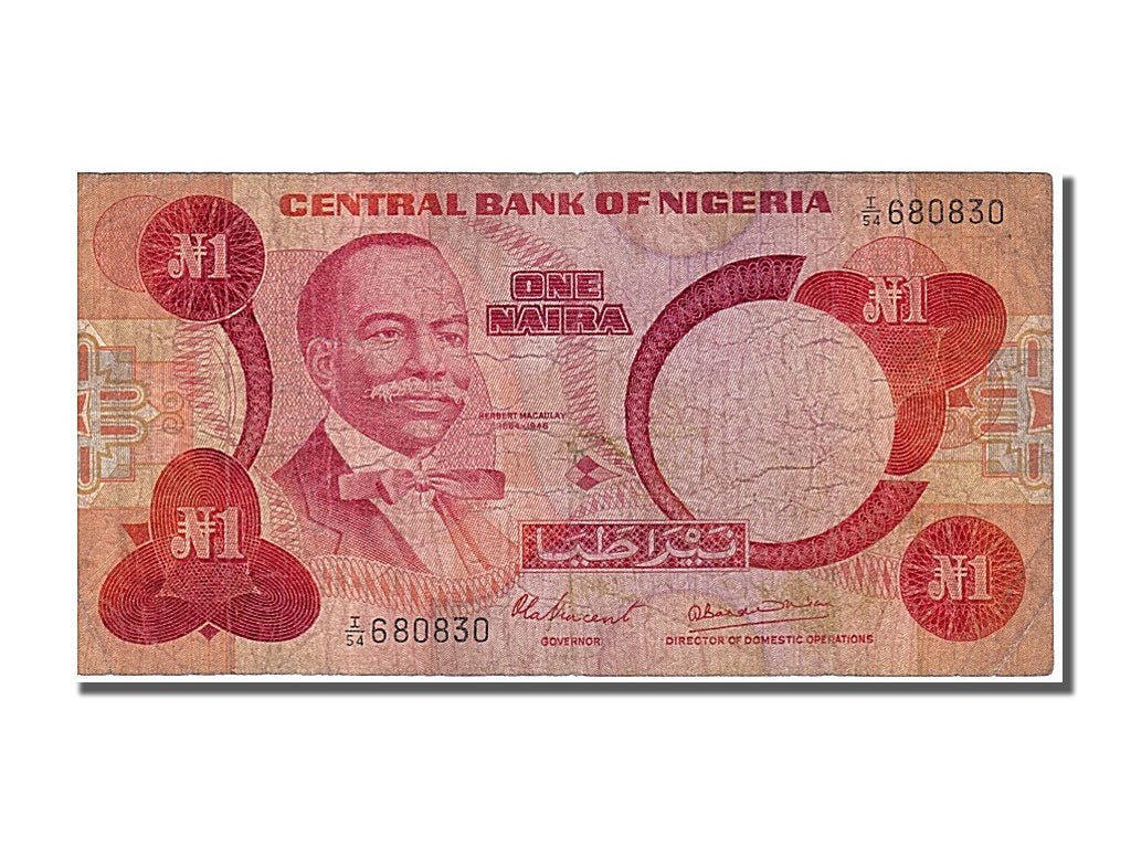Nigeria, 1 Naira, 1979, KM #19a, EF(40-45), I54
